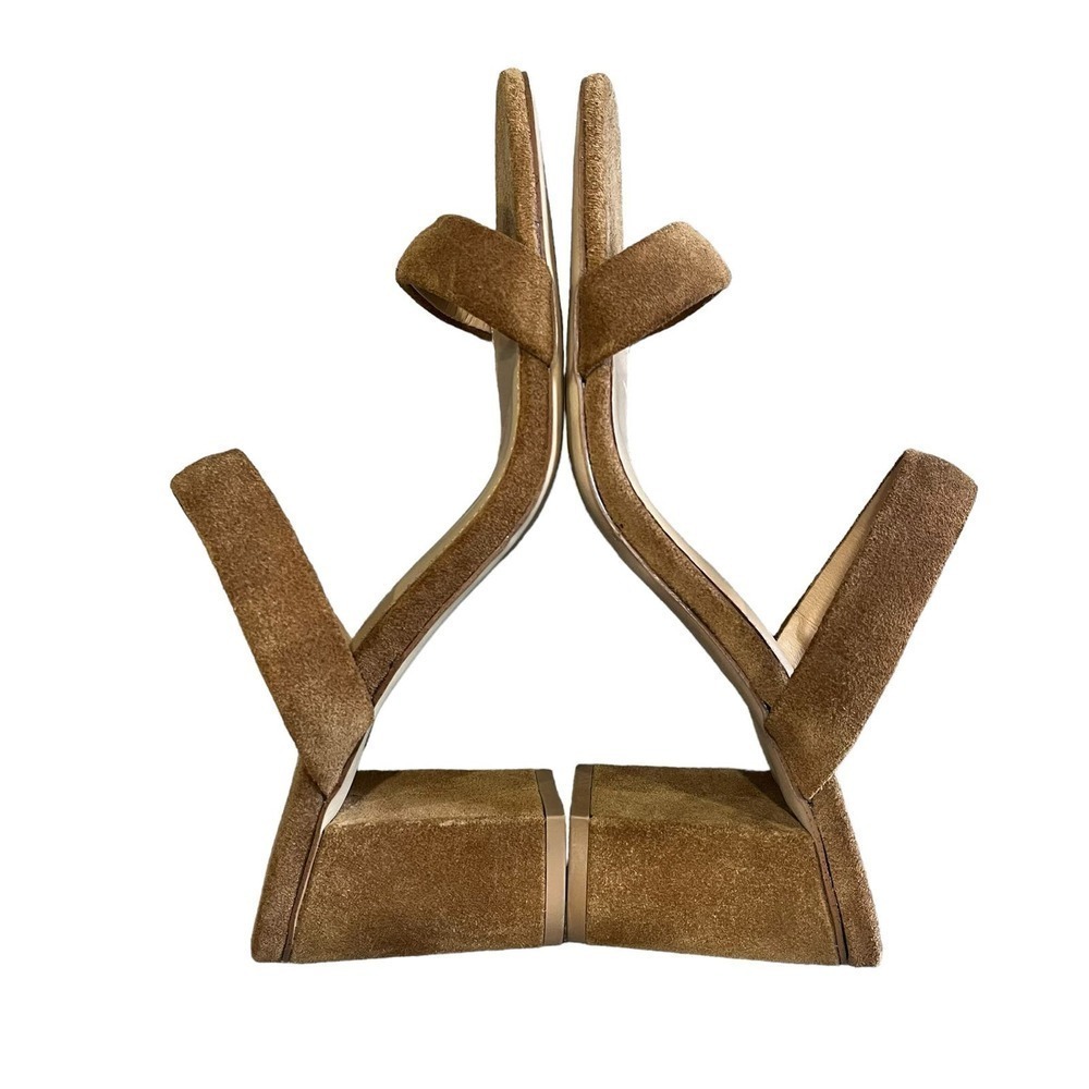 Soludos Ines Suede Open Toe Block Heel Sandals Wa… - image 7